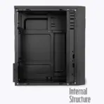 Infopower ATX PC Case With 450W PSU, USB 1.1 x2, HD Audio, Supports Mini ITX & Micro ATX, Hybrid HDD/SSD Slot, 4 PCI Slots, Optional Fan Mounts – Black - Image 3