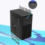 Infopower ATX PC Case With 450W PSU, USB 1.1 x2, HD Audio, Supports Mini ITX & Micro ATX, Hybrid HDD/SSD Slot, 4 PCI Slots, Optional Fan Mounts – Black - Image 2