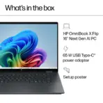HP OmniBook X Flip AI PC Intel® Core™ Ultra 7 256 Intel® AI Boost (47 NPU TOPS) | 16GB DDR5x RAM ; 1TB NVMe SSD | Intel® Arc™ | 16 inch 2K IPS TouchScreen Display | Backlit Keyboard | Windows 11 |  16-as0023dx Eclipse Gray - Image 13