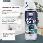 GIGA 630 AIR DUSTER Disposable Compressed Air Can - 450ml Cleaner for Sensitive Electronics - Secure Formulation - Delicate Cleansing via High-Pressure Air Blasting  - Image 2