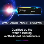 Kingston Fury Beast RGB 16GB DDR5 RGB Desktop Memory Single Module , 6400MT/s Speed, CL32 1.4V DIMM , Intel XMP 3.0 and AMD EXPO, Aluminum Heat Spreader | Black ~ KF564C32BBEA-16 - Image 4