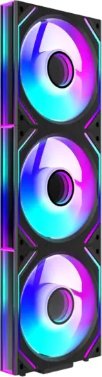 Jungle Leopard Interstellar V2 120MM ARGB PWM Forward Case Fan ,950–1850RPM, 68CFM, 2.4mmH2O, 4-Pin PWM, 5V 3-Pin ARGB, ≤32dBA Silent Cooling, One Single Fan | BLACK  - Image 6