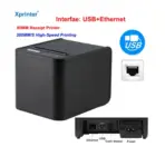 Xprinter  XP-80T POS Thermal Receipt Printer, 80mm , Auto Cutter, Cash Drawer Connection Port, USB / USB+Lan Interface, Support Windows/Mac/Linux, Restaurant Kitchen Printer for ESC/POS - With 1 roll Paper - Image 2