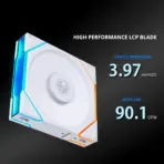UNI FAN TL 120 White Performance ARGB Fan With LCP Blades, Dual-Zone RGB, Infinity Mirror, 90.1CFM Airflow, 2600RPM Speed, 33dB Noise, 28mm Frame, FDB Bearing | WHITE - Image 2
