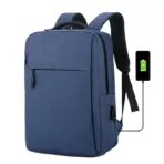 Business Slim Formal Laptop Backpack for up to 15.6 Inch - Durable Oxford Textile - USB Charging Port - Organized Compartments - Waterproof - Heavily Padded for Sensitive Electronics Impact Protection - BLUE