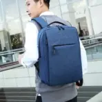 Business Slim Formal Laptop Backpack for up to 15.6 Inch - Durable Oxford Textile - USB Charging Port - Organized Compartments - Waterproof - Heavily Padded for Sensitive Electronics Impact Protection - BLUE - Image 3