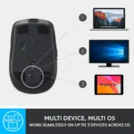 Logitech MX Anywhere 2S Compact Wireless Laser Mouse, Bluetooth & USB, 4000 DPI, 7 Fully Programmable Buttons, Darkfield Sensor, Hyperfast Scroll, Rechargeable, Multi-Device , for Windows-macOS- iPadOS-Linux |  Graphite - Image 9