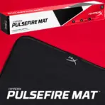 HyperX Pulsefire Mat Gaming Mouse Pad Cloth (L) With Anti-Fray Stitching, Precision-Tuned Surface, Anti-Slip Rubber Base, And Comfortable Foam Padding | BLACK  450mm x 400mm x 3mm