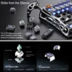 GravaStar Mercury K1 Pro Interstellar 75% Tri-Mode Connectivity Mechanical Keyboard With Gasket Mount,  x Kailh Speedy Mint Linear Switches, Dual RGB, PBT Keycaps, 8000mAh Battery,  Aluminum Alloy Exoskeleton, for Windows / macOS | Silver Edition - Image 3