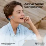 PROMATE High-Definition Hybrid ANC TWS Earbuds with IntelliTouch ; 5.4 Bluetooth ; Environmental (ENC) & Active Noise Cancellation (ANC) ; Low Latency Game Mode ; IPX4 Water Resistance | BATON WHITE - Image 6
