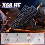 Attack Shark X68HE Black Magnetic Gaming Keyboard – 60% Layout, 0.01mm Rapid Trigger, 8000Hz Polling, Adjustable Hall Switches, RGB, USB-C, PBT Keycaps – Wired
