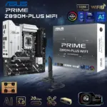 ASUS PRIME Z890M-PLUS WIFI Z890 LGA 1851 mATX motherboard, Intel® Core™ Ultra Series 2 Ready, Advanced AI PC-ready, 10+1+2+1 80A power stages, DDR5, PCIe® 5.0, USB Type-C®, 3x M.2, Wi-Fi 7, 2.5Gb LAN
