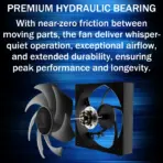 Gamdias Notus M1-1203 ARGB 3-Pack 120mm PWM Fans With 400-1600 RPM, 57.56 CFM Airflow, Hydraulic Bearing, Optional Reversible Blades Included (intake ↔ exhaust) , Low Noise 25dBA, And Motherboard ARGB Sync | BLACK  - Image 9
