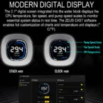 GAMDIAS AURA GL360 Digital Liquid Cooler With 2.1” Real-Time Display, ARGB PWM Fans, Copper Base, 73.7 CFM Airflow, 396mm Radiator, AM5 & LGA 1851 Support, Zeus Cast Software | BLACK - Image 4