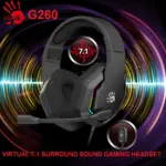 bloody G260 VIRTUAL 7.1 SURROUND SOUND GAMING HEADSET - 50 mm Speaker Unit - RGB Flow Backlight - Noise Cancelling Mic. - In-Line Controller - USB Plug Port - BLACK