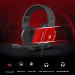bloody G260 VIRTUAL 7.1 SURROUND SOUND GAMING HEADSET - 50 mm Speaker Unit - RGB Flow Backlight - Noise Cancelling Mic. - In-Line Controller - USB Plug Port - BLACK - Image 2