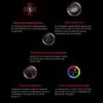 bloody G521S RGB Gaming Headset , 50 mm speaker , Omni-Directional Noise-Canceling Mic. , Suspended Headband , 7-Color Circular Breathing Light , 230 cm USB Cable - Sliver Black  - Image 2