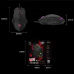 bloody V8M MAX RGB OPTICAL GAMING MOUSE - 12,000 CPI, 8000 FPS，250 IPS, and 35G acceleration - 5-Way Gun Adjustments, 6 Sniper Modes for FPS , Quick1-Key Execution of Macros in MMO games - BLACK  - Image 4