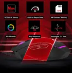 bloody V8M MAX RGB OPTICAL GAMING MOUSE - 12,000 CPI, 8000 FPS，250 IPS, and 35G acceleration - 5-Way Gun Adjustments, 6 Sniper Modes for FPS , Quick1-Key Execution of Macros in MMO games - BLACK  - Image 2