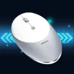 MEETION Rechargeable Wireless Mouse R600 with 1600 DPI, 10m Wireless Range, 2.4GHz Transmission, Mute Buttons, Auto Sleep, and Slim Design | SILVER WHITE - Image 4