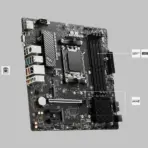 MSI PRO B650M-P ProSeries Motherboard (AMD Ryzen 9000/8000/7000 Series Processors, AM5, DDR5, PCIe 4.0, M.2, SATA 6Gb/s, USB 3.2 Gen 2, HDMI/DP, 2.5Gbps LAN, mATX) - Image 2