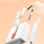 32-in-1 Multi-Functional Electronics Cleaning Kit For Keyboards, Headphones, Phones, Computers, Monitors, Lenses, Compact Portable White Kit With Brushes, Swabs, Tweezers