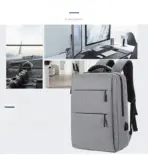 Laptop Backpack - for Tablets & Laptops up to 15.6" - Waterproof - Electronics Protection  - Scratchproof - Travel Friendly - Organized Compartments - USB Charge Port - Slim Casual Business Design - Heavy Duty - 42 x 12 x 30 cm - GREY - Image 13