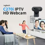 Logitech C270 HD Webcam With 720p/30fps Widescreen Video Calls, Noise-Reducing Mic,  Auto-Light Correction, Universal Clip, USB-A Connectivity – for Windows, macOS, ChromeOS & Nintendo Switch - Image 2