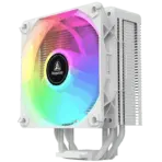 Segotep FI4 Digital White Air Cooler with 4 Copper Heat Pipes, 120mm PWM ARGB Fan, Detachable Real-Time CPU Status Display, 180W TDP Cooling for Intel LGA1700 & AMD AM5 Systems - Image 3