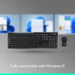 Logitech MK270 Wireless Keyboard And Mouse Combo – Full-Size Layout, 8 Media Keys, Spill-Resistant, 36-Month Keyboard Battery, 2.4GHz USB Receiver, Optical Mouse, Supports Windows® & ChromeOS™ | Black - Image 3