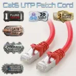 Cat6 Ethernet Patch Cable 1.5 Meter – 10Gbps Network Speed, 250MHz Bandwidth, Fluke Tested LAN Cable, UTP RJ45 Patch Cord For PC, Router, Switch, Modem, Smart TV, Gaming Consoles | RED