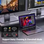 UGREEN USB C To DisplayPort 1.4 Cable 3 meters Supporting 8K@60Hz, 4K@240Hz, 32.4Gbps Bandwidth, HDR, MST Daisy Chain, VRR, ALLM, Braided Aluminum Design, Compatible With Thunderbolt 4/3 Devices - Image 4