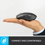 Logitech MX Anywhere 2S Compact Wireless Laser Mouse, Bluetooth & USB, 4000 DPI, 7 Fully Programmable Buttons, Darkfield Sensor, Hyperfast Scroll, Rechargeable, Multi-Device , for Windows-macOS- iPadOS-Linux |  Graphite - Image 5