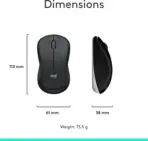 Logitech MK540 Advanced Wireless Keyboard & Mouse Combo, Full-Size Spill-Resistant Keyboard, Customizable Hotkeys, Ambidextrous 1000 DPI Mouse, 36/18 Month Battery Life, Supports Windows® & ChromeOS™ | BLACK - Image 10