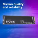 Crucial P510 1TB Gen5 NVMe SSD, Up to 11,000 MB/s, PCIe 5.0 M.2 2280 SSD, Internal Solid State Drive, Compatible with Laptop, Desktop, +Acronis Software | CT1000P510SSD8 - Image 5