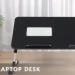Laptop Desk Adjustable Foldable Laptop Stand | TILT | HIGHT ADJUSTABLE | ONE FAN | SILICON WRIST REST | FOR LAPTOPS UP TO 17 INCH | LAPTOP BED TABLE | BLACK 