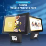 Fixed Mounted Barcode Scanner Module Price Checker 1D & 2D Barcode Scan - INTEL Celeron ,   Ram 2GB DDRIII , 64  SSD , 10.1" Capacitive Touch Screen, Windows Compatible | BLACK C100 II