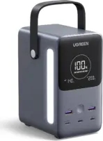 UGREEN 300W 48,000mAh Portable Power Bank With LiFePO4 Battery, 140W PD3.1 USB-C Fast Charging, 5 Ports (3C2A), Smart Display, LED Light With SOS Mode, 153Wh Laptop & Travel Backup Charger