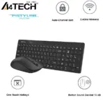 A4TCH FG2300 Air  2.4G Wireless Combo Desktop Keyboard & Mouse - Quiet Key - WIN & MAC  Swap  - Multimedia Hot Keys - Compatible with all devices with a Type-C port as MacBook, Chromebook, etc.