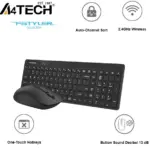 A4TCH FG2300 Air  2.4G Wireless Combo Desktop Keyboard & Mouse - Quiet Key - WIN & MAC  Swap  - Multimedia Hot Keys - Compatible with all devices with a Type-C port as MacBook, Chromebook, etc.