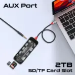 TransHub-Pro 11-in-1 Transparent Ultra-Fast Multiport USB-C Hub with 100W Power Delivery - ( USB-C 100W , 4K HDMI , 4K Display Port , Ethernet , 5V USB-A 3.0 , 5V USB-A 2.0 , USB-C Data , SD/TF , AUX Port ) - Image 8