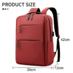 15.6" Lightweight Oxford Laptop Backpack – Daypack for Work, School, and Travel – Compact, Stylish, and Durable | Red  - Image 2