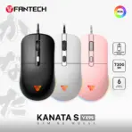 Fantech VX9S Kanata Wired Gaming Mouse, RGB Lighting, 60 IPS Speed, 20G Acceleration, A725F Chipset, Adjustable 400-7200 DPI, Huano 10 Million Switch, White | VX9S-BLACK - Image 14
