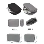 Travel Electronic Accessory Cable Organizer Bag Case , Inner Compartments , Heavily Padded For Sensitive Electronics  Protection, Small 17 x 11.5 x 5.5cm  | BLACK ~ BE801 - Image 7