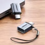 Ugreen US270 USB-C to USB-A 3.0 Adapter with Lanyard – 5Gbps Data Transfer, OTG Support, Durable Aluminium Alloy Build, Compact Anti-Loss Design, Space Grey - Image 4