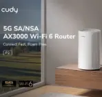 CUDY 5G SA/NSA AX3000 Wi-Fi 6 Router with Nano SIM Slot, Dual-Band AX3000, 2.6Gbps 5G Speed, Mesh & VPN Support – P2 1.0