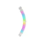 ASIAHORSE 18AWG GPU ARGB Extension Cable – Dual 8-Pin PCIe, 300mm, 54 LEDs, 5V 3-Pin Sync, Silicone + Sleeved Design, AURA Sync Compatible – White