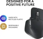 Logitech MX Master 3S for Business Wireless Mouse – MagSpeed Scrolling, Ergo, 8K DPI, Track on Glass, Quiet Clicks, USB-C, Logi Bolt & Bluetooth, For Windows-macOS-Linux6-Chrome OS- iOS®-Android | Graphite   - Image 9