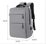 Laptop Backpack - for Tablets & Laptops up to 15.6" - Waterproof - Electronics Protection  - Scratchproof - Travel Friendly - Organized Compartments - USB Charge Port - Slim Casual Business Design - Heavy Duty - 42 x 12 x 30 cm - GREY - Image 15