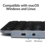 Keychron B1 Pro Lightweight Ultra-portable Compact 75% Keyboard with 2.4 GHz / BT / Type-C Wired Connectivity ; Extended Battery Life ; 12 Multimedia Keys & Quick Emoji Access ; Concave Ergonomic Keys  ; Supports macOS / Windows / Linux  | SPACE GREY B1P-K1 - Image 3